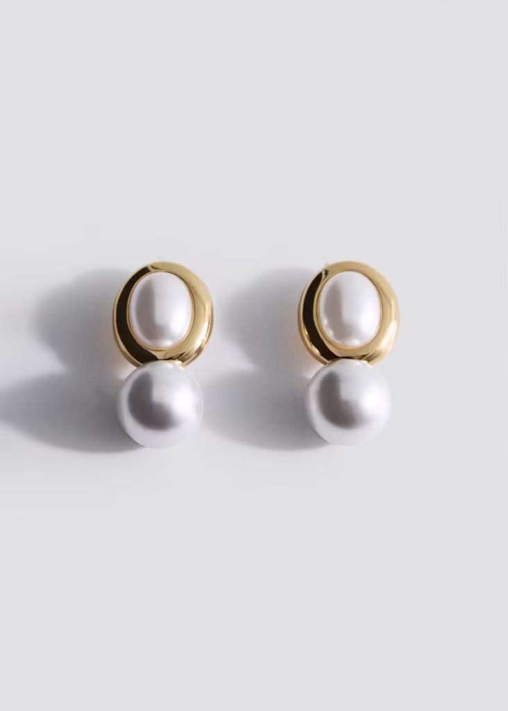 گوشواره مرواریدی ترکیبی Mango Combined Pearl Earrings