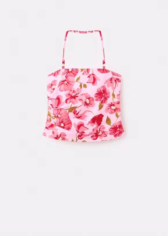 تاپ گلدار هالتر Mango Floral Halter-Neck Top - تصویر 4