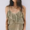 تاپ Mango Ruffled Crocheted