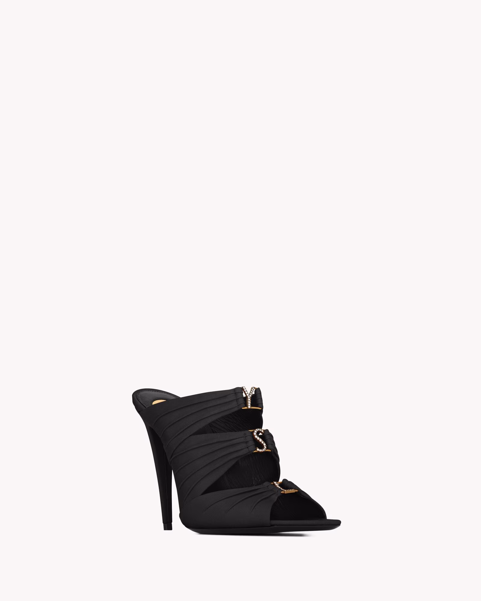 صندل زنانه Saint Laurent مدل EMILIE Satin Crepe - تصویر 3
