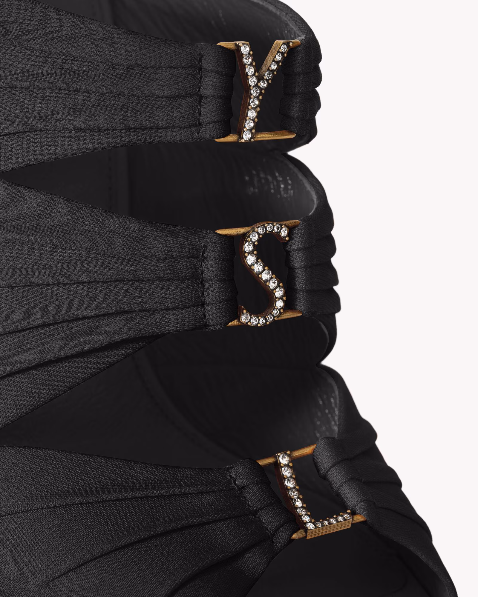 صندل زنانه Saint Laurent مدل EMILIE Satin Crepe - تصویر 4