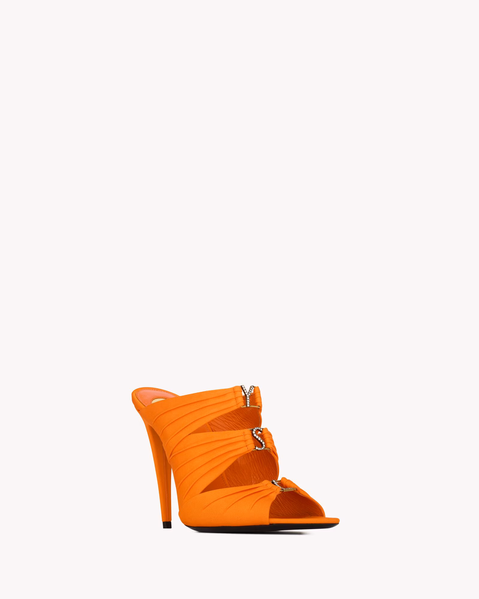 صندل زنانه Saint Laurent مدل EMILIE Satin Crepe - تصویر 7