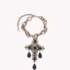 گردنبند زنانه Saint Laurent Crystal Cross