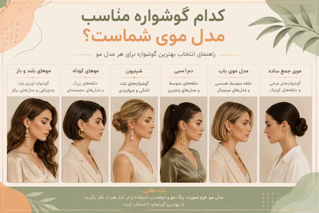 گوشواره مناسب هر مدل مو