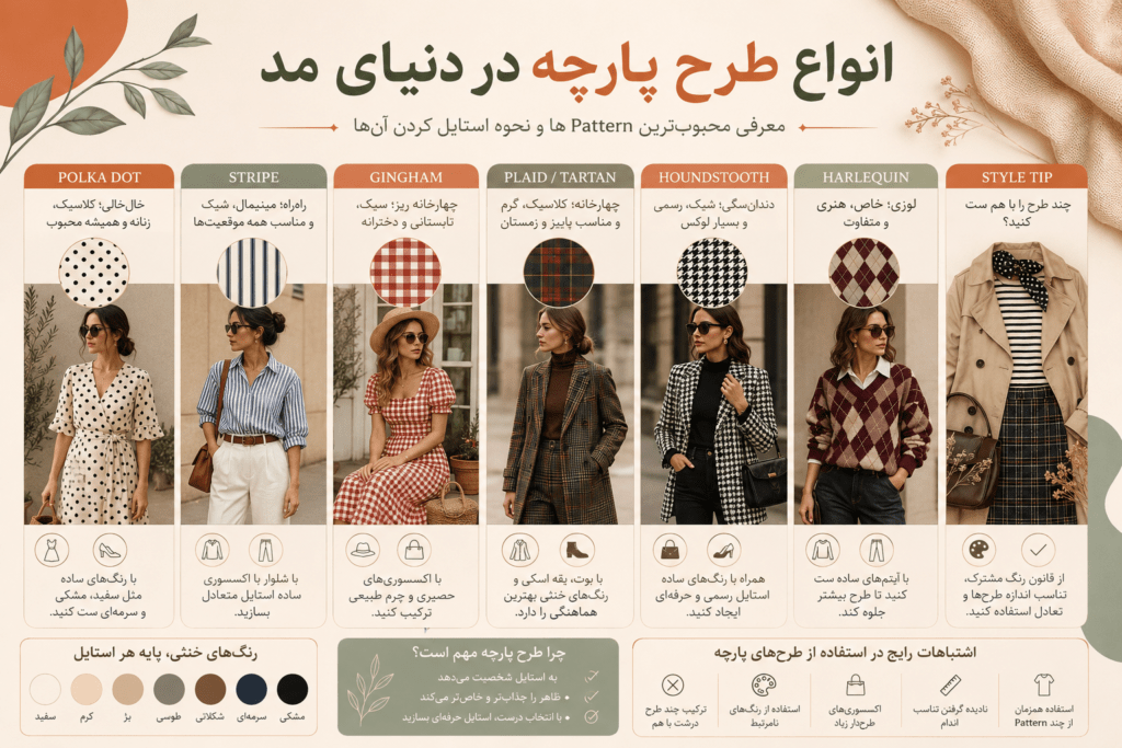 انواع طرح پارچه