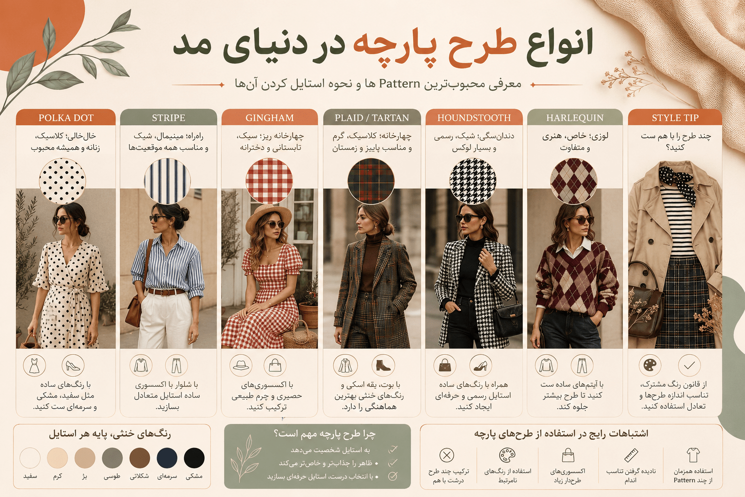 انواع طرح پارچه