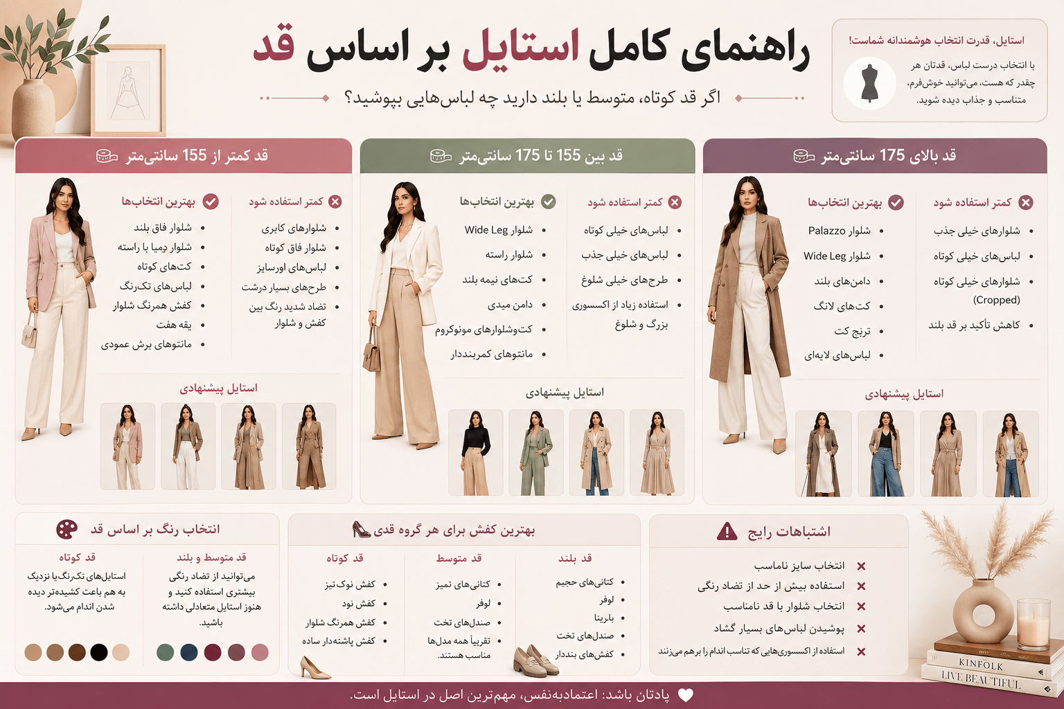 استایل بر اساس قد