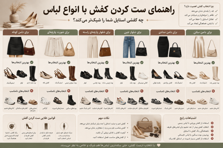ست کردن کفش با لباس