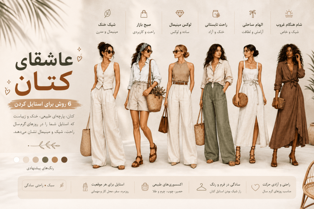استایل لباس کتان