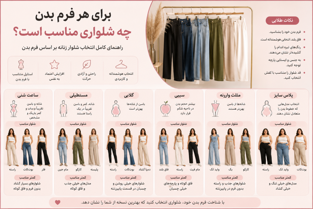 برای هر فرم بدن چه شلواری مناسب است