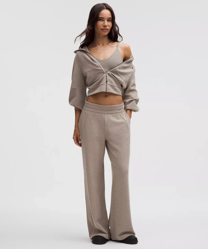 شلوار زنانه Lululemon Scuba Mid-Rise Wide-Leg Pant Waffle