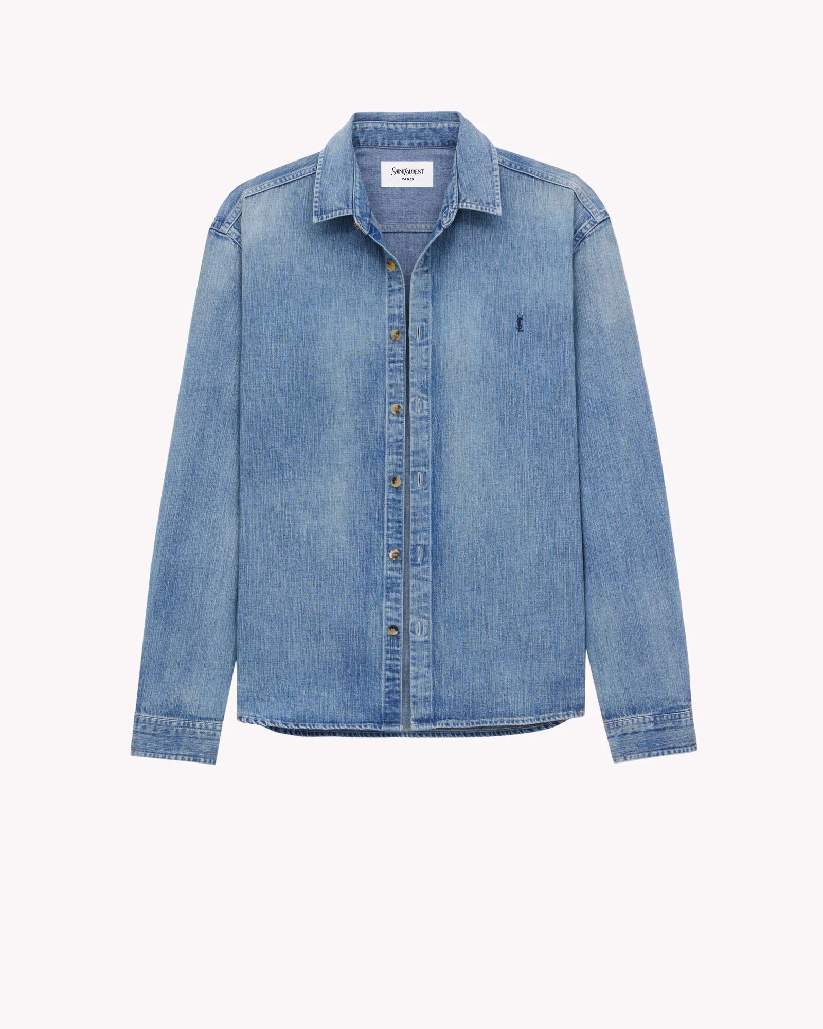 پیراهن جین مردانه Saint Laurent مدل CASSANDRE Denim Shirt - تصویر 2