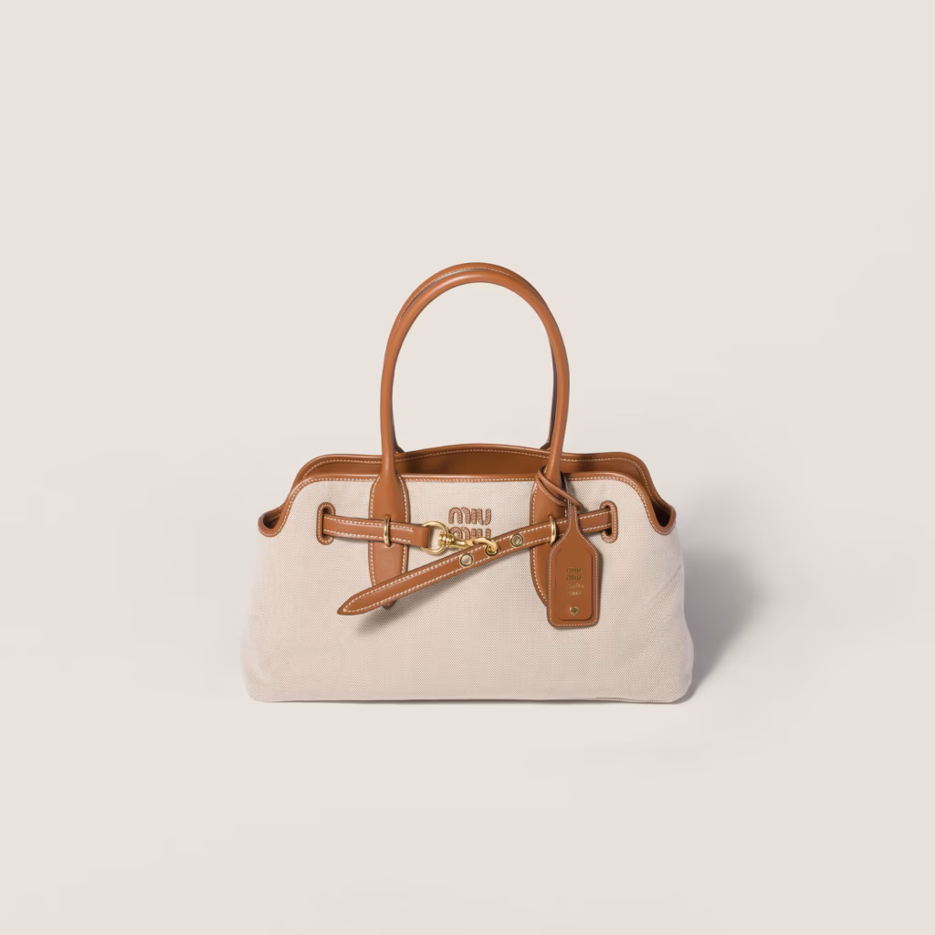 کیف Miu Miu Adventure Canvas & Leather Bag