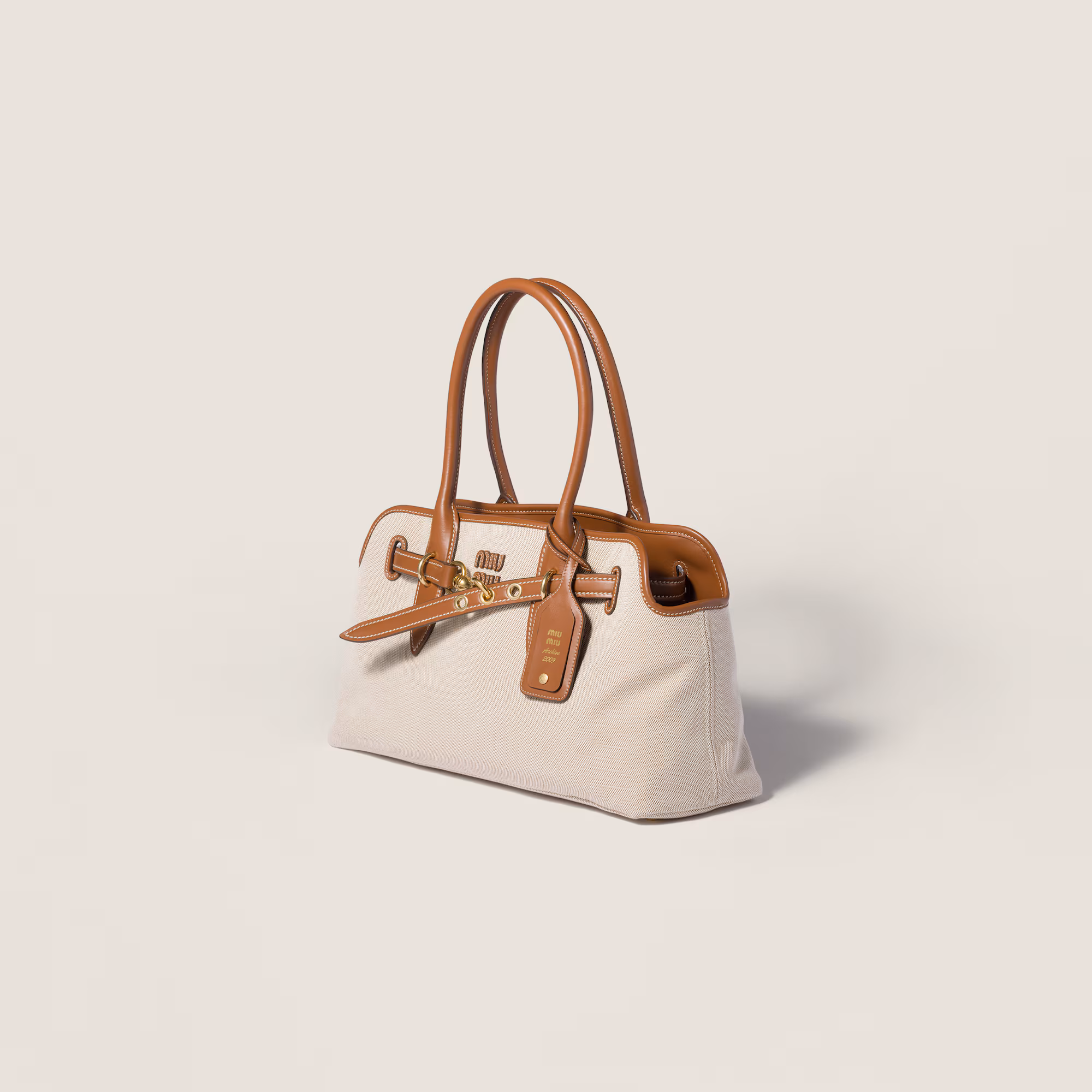 کیف Miu Miu Adventure Canvas & Leather Bag - تصویر 2