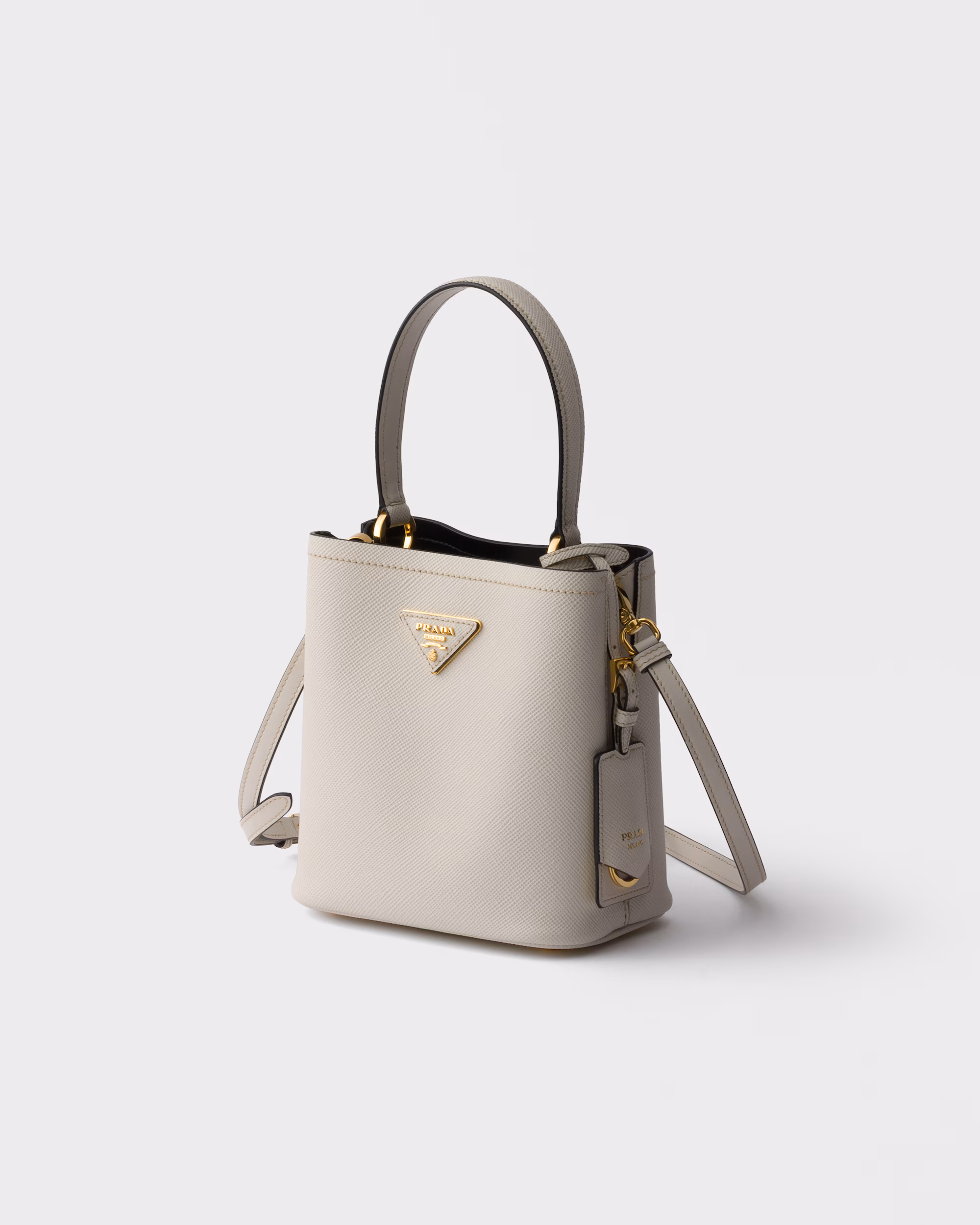 کیف مینی سبدی Prada از چرم سافیانو - تصویر 3