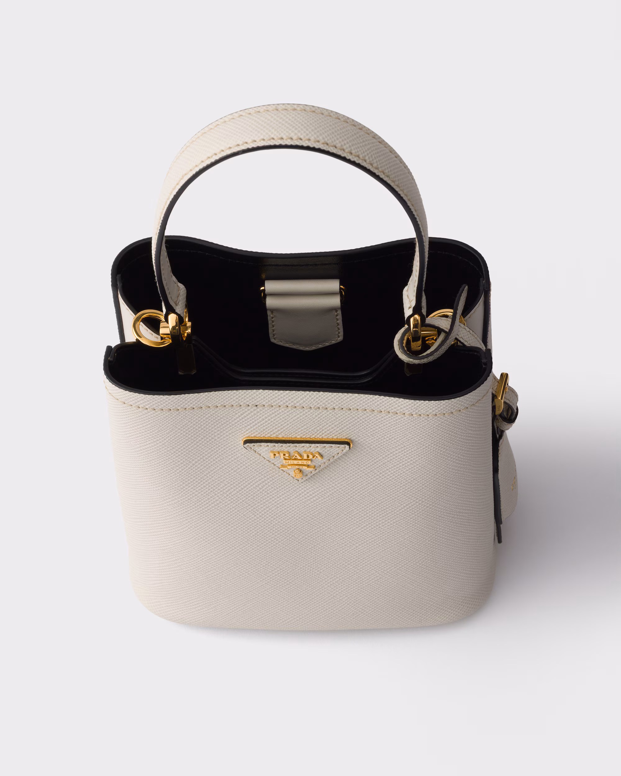 کیف مینی سبدی Prada از چرم سافیانو - تصویر 5