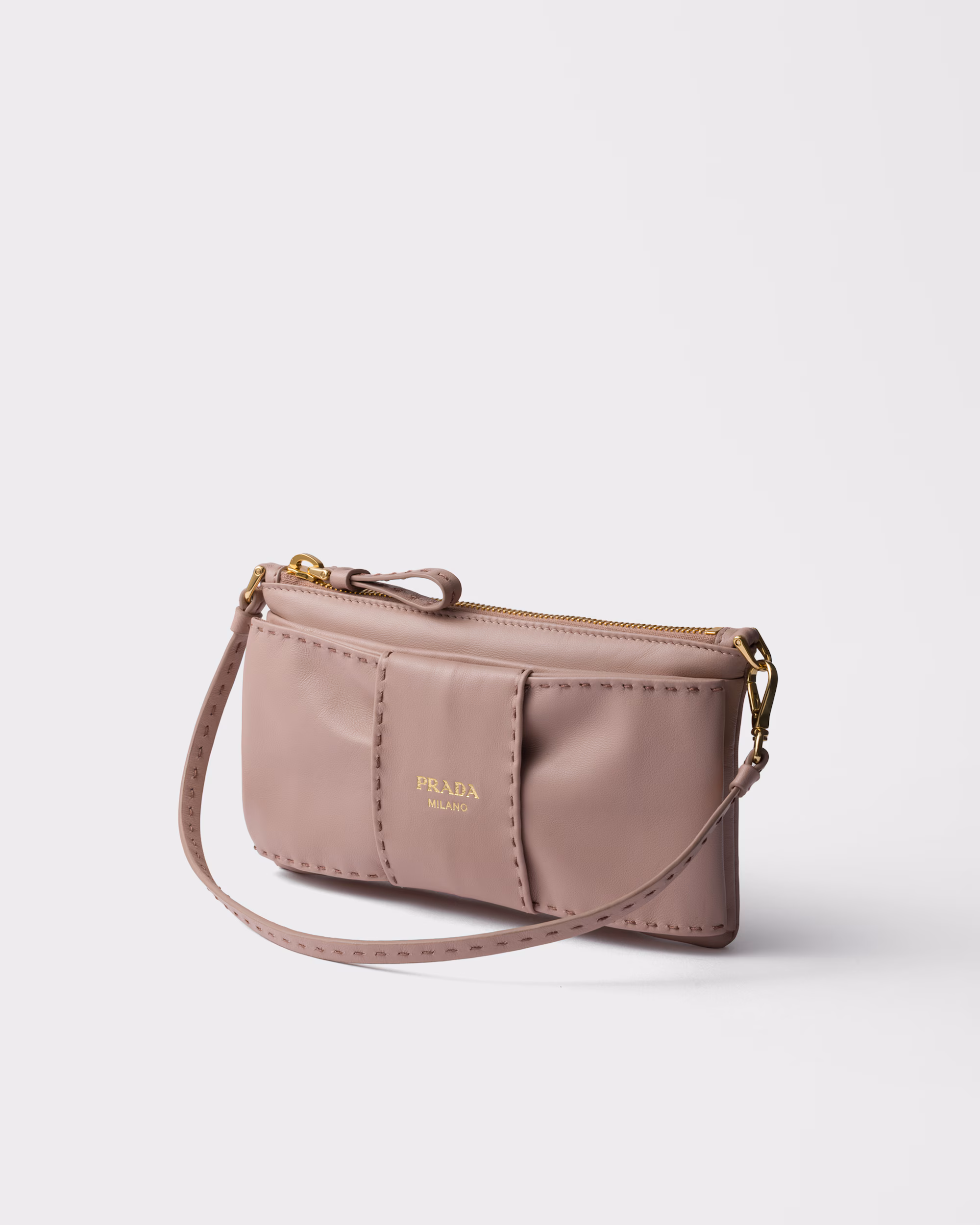 کیف چرمی ناپا Prada با زیپ - تصویر 3