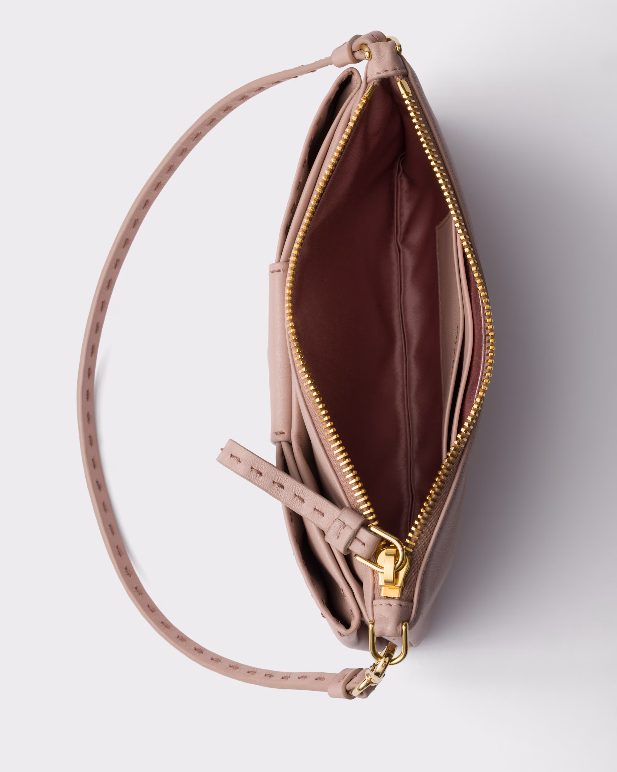 کیف چرمی ناپا Prada با زیپ - تصویر 5