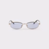 عینک آفتابی Prada Logo Oval Metal