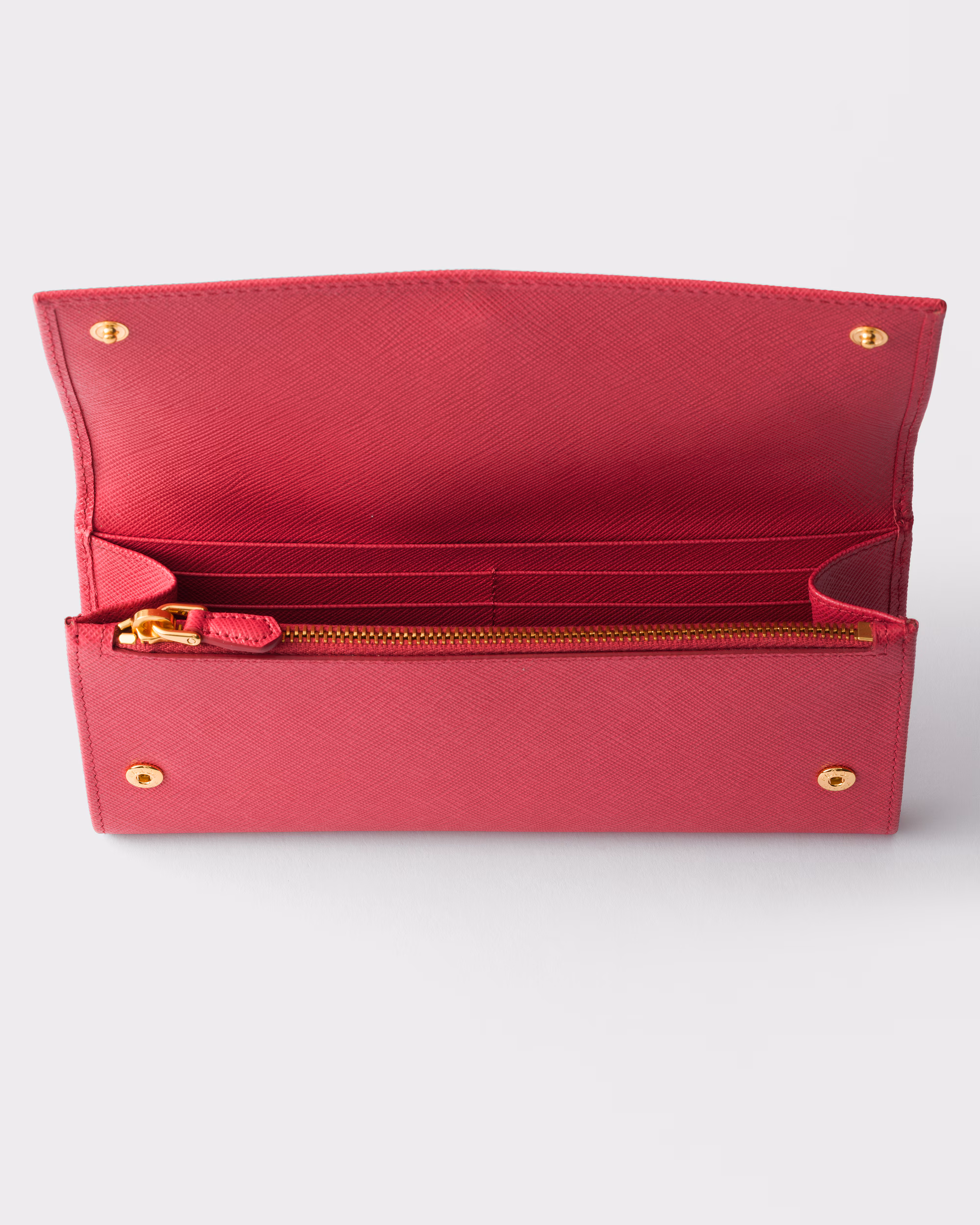 کیف پول دوشی چرم سافیانو | Prada Saffiano Leather Shoulder Wallet - تصویر 5