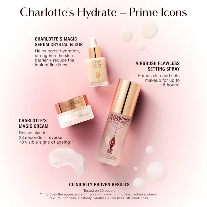 ست مراقبت پوستی Charlotte Tilbury Magic Cream + Magic Serum + AIRbrush Setting Spray - تصویر 4