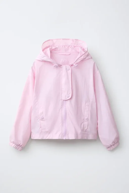 بارانی ضدآب زنانه zara مدل Water Repellent Hooded Raincoat
