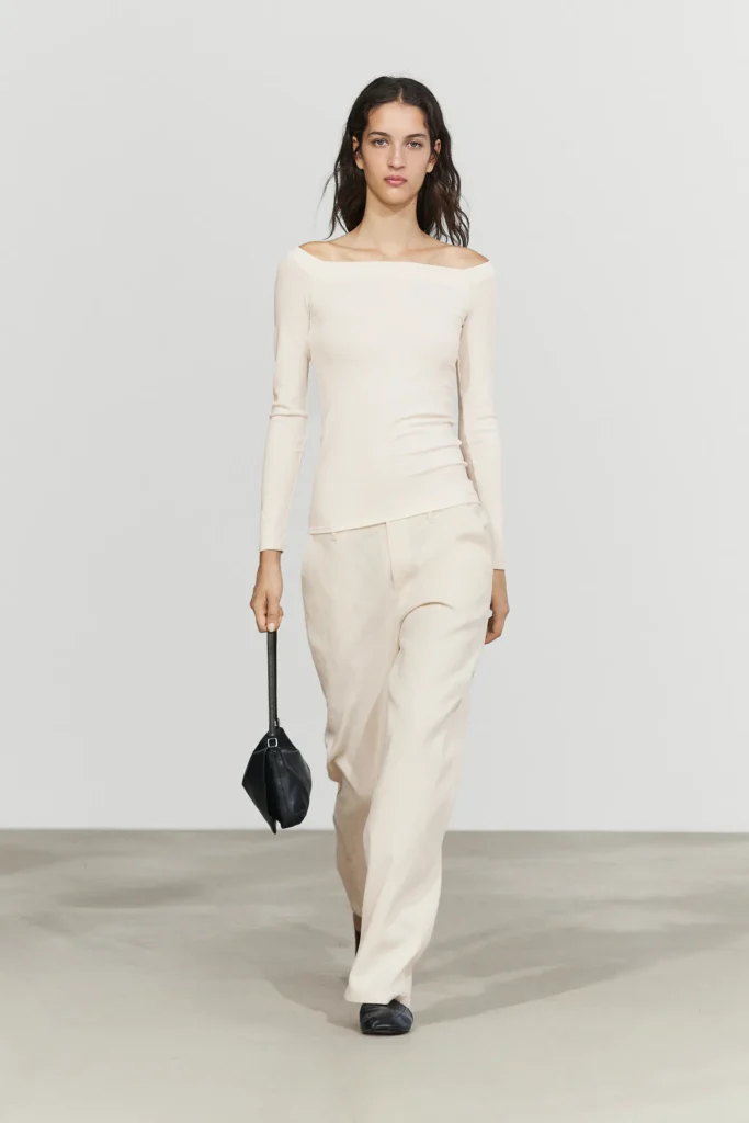 تاپ آستین بلند کشی Massimo Dutti