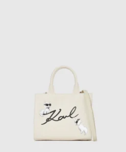توت بگ زنانه کارل لاگرفلد مدل Ikon Signature Choupette – رنگ نچرال