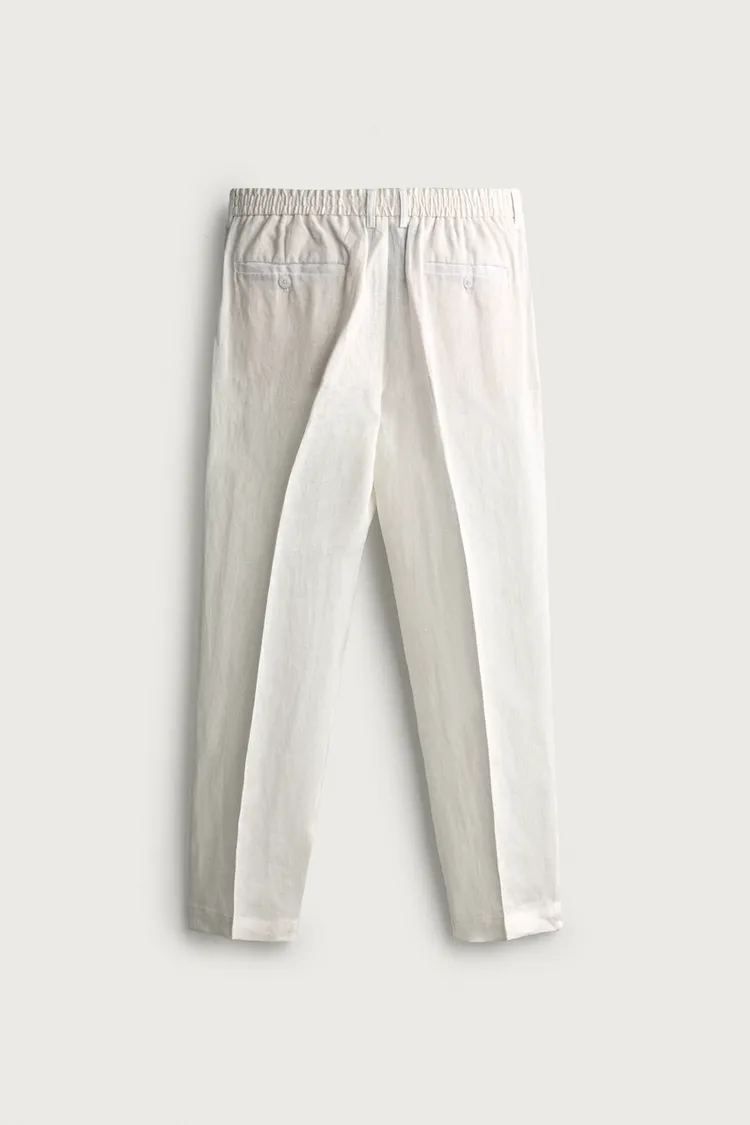 شلوار مردانه زارا مدل 100% Linen Regular Fit - تصویر 7
