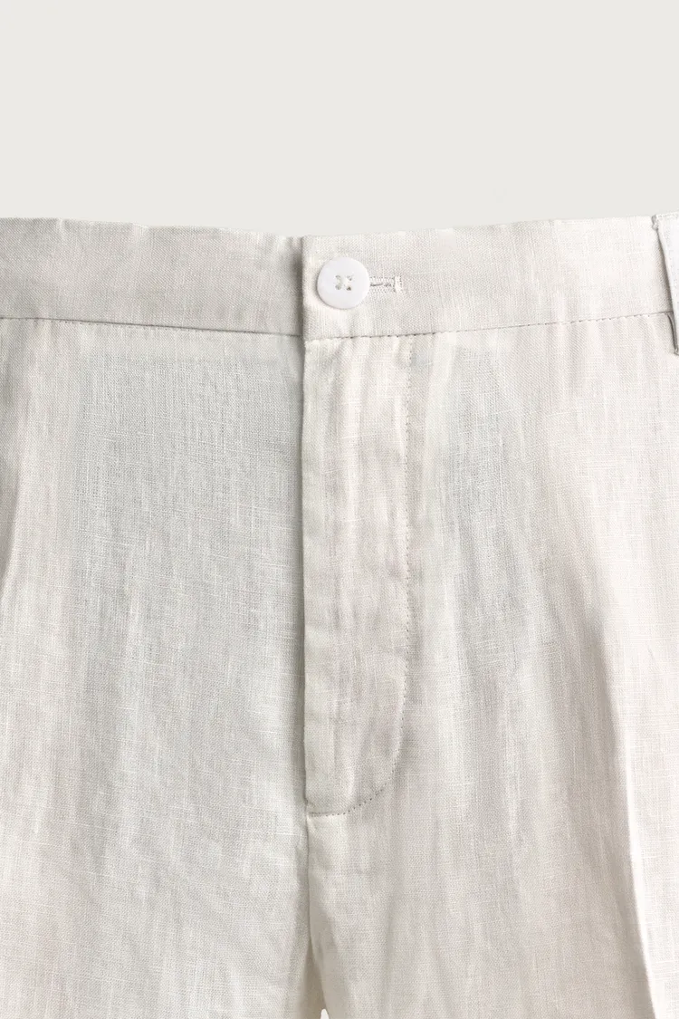 شلوار مردانه زارا مدل 100% Linen Regular Fit - تصویر 8