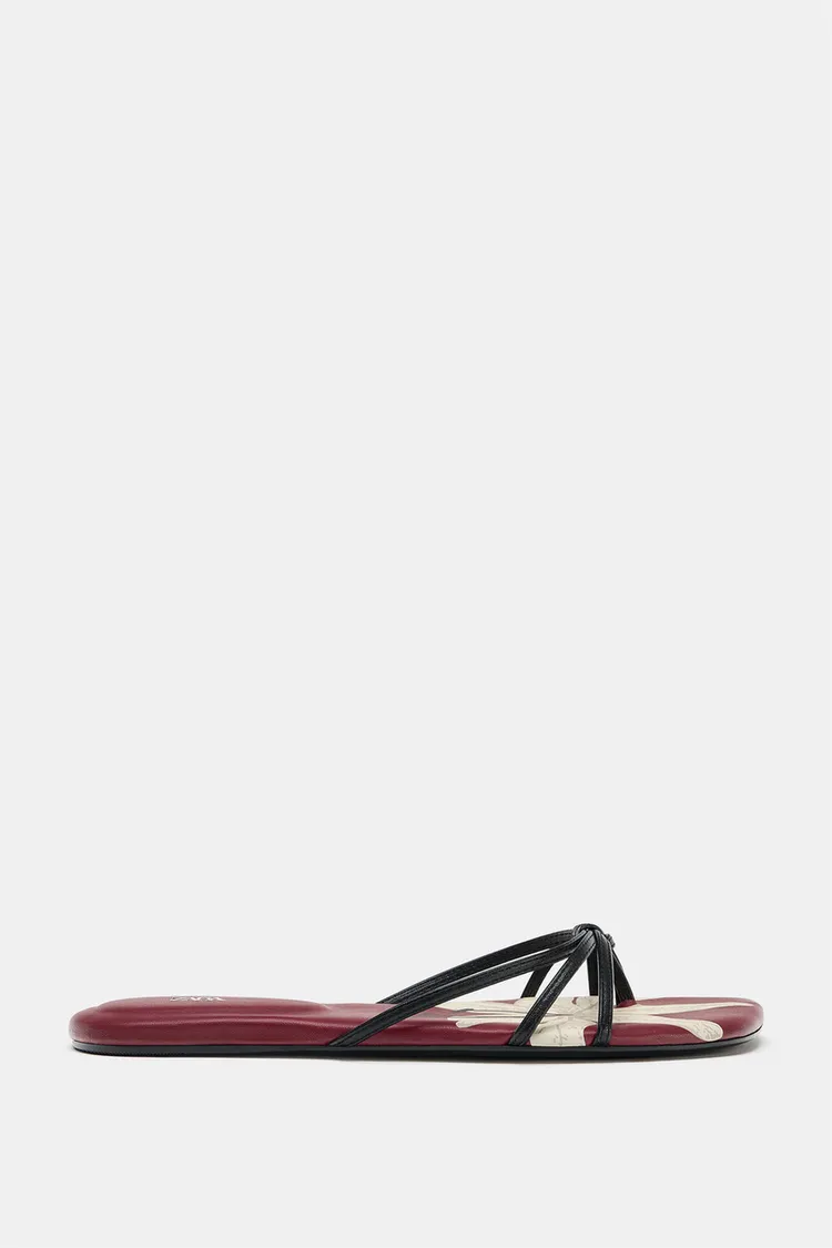 صندل تخت زنانه زارا مدل Printed Flat - تصویر 3