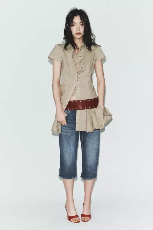 صندل پاشنه‌دار زنانه zara مدل Patent Finish