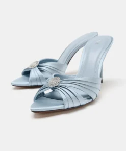 Alternative view of صندل پاشنه‌دار زنانه زارا مدل Satin Effect Appliqué