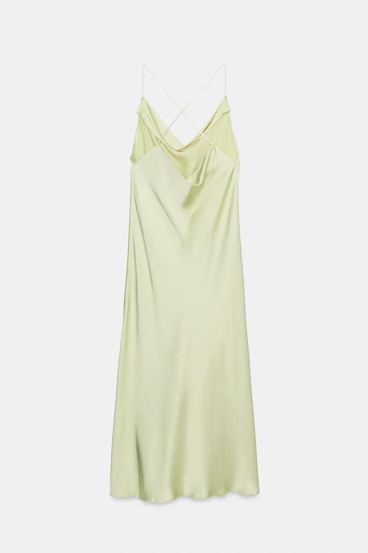 لباس ساتن زنانه زارا مدل ZW Collection Satin Slip - تصویر 7
