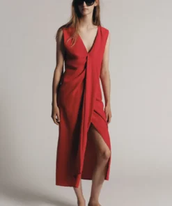 لباس میدی زنانه زارا مدل ZW Collection Gathered