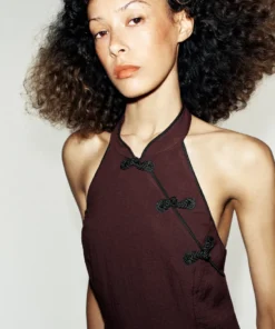 Alternative view of لباس زنانه زارا مدل Halter Neck Frog Fastening