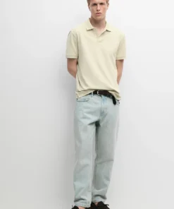 پولوشرت نخی بافت‌دار میکرو Massimo Dutti