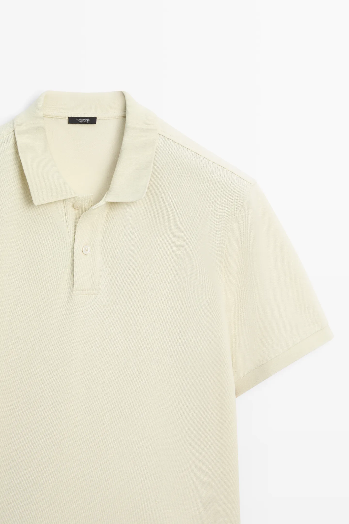 پولوشرت نخی بافتدار میکرو Massimo Dutti - تصویر 6