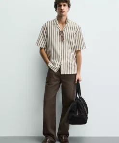 پیراهن مردانه زارا مدل Textured Weave