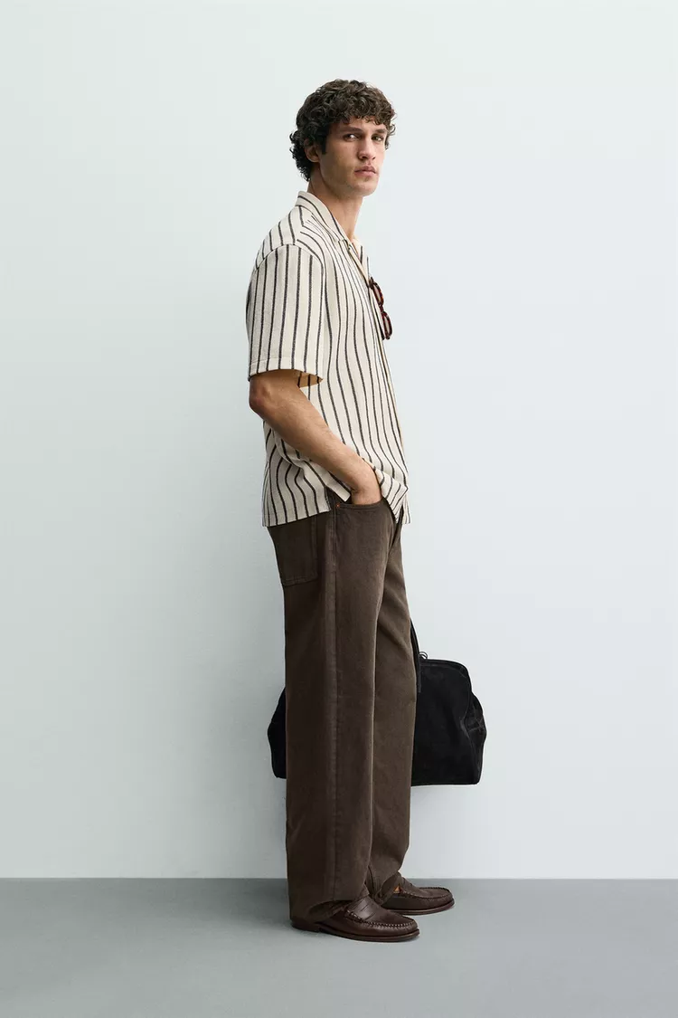 پیراهن مردانه زارا مدل Textured Weave - تصویر 4