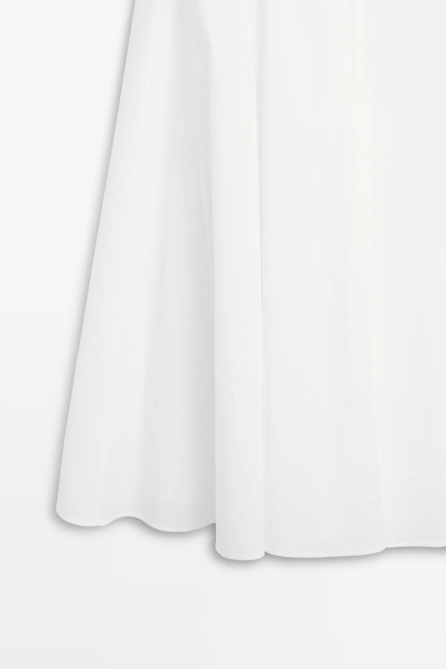 پیراهن میدی سفید پاپلین بند نازک Massimo Dutti - تصویر 8