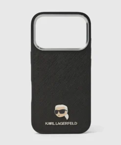 کاور آیفون Karl Lagerfeld مدل IKON Karl مخصوص iPhone 16 Pro Max رنگ مشکی