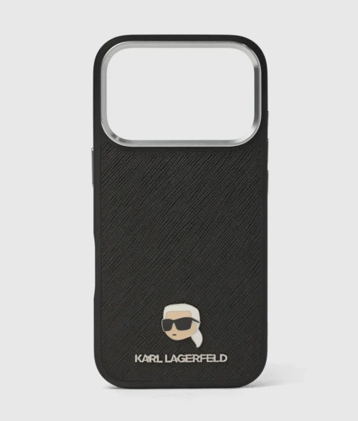 کاور آیفون Karl Lagerfeld مدل IKON Karl مخصوص iPhone 16 Pro Max رنگ مشکی