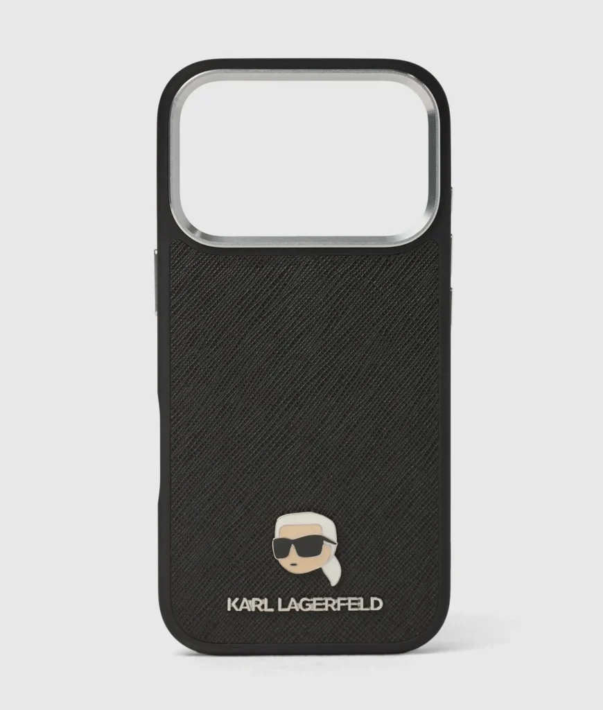 کاور آیفون Karl Lagerfeld مدل IKON Karl مخصوص iPhone 16 Pro Max رنگ مشکی