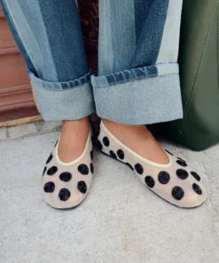 کفش باله‌ای زنانه زارا مدل Printed Beaded