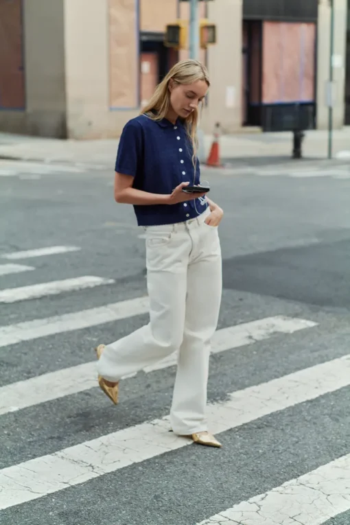 کفش پاشنه‌کوتاه زنانه zara مدل Metallic Kitten Heel