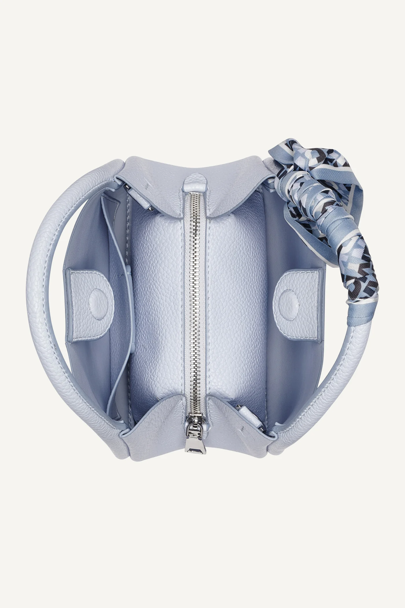 کیف دوشی زنانه DKNY مدل Capri Medium Hobo آبی Frost Blue - تصویر 4