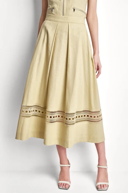 دامن زنانه DKNY مدل Pleated Midi