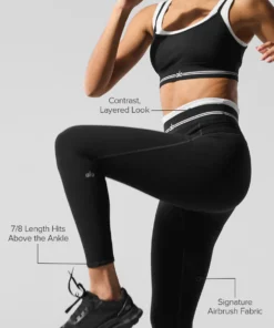 Alternative view of لگ ورزشی زنانه Alo Yoga Airbrush High-Waist 7/8 Better Together