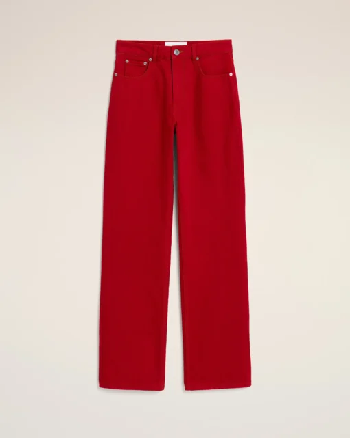شلوار جین بگ زنانه AMI Paris Large-Fit Cotton Jeans